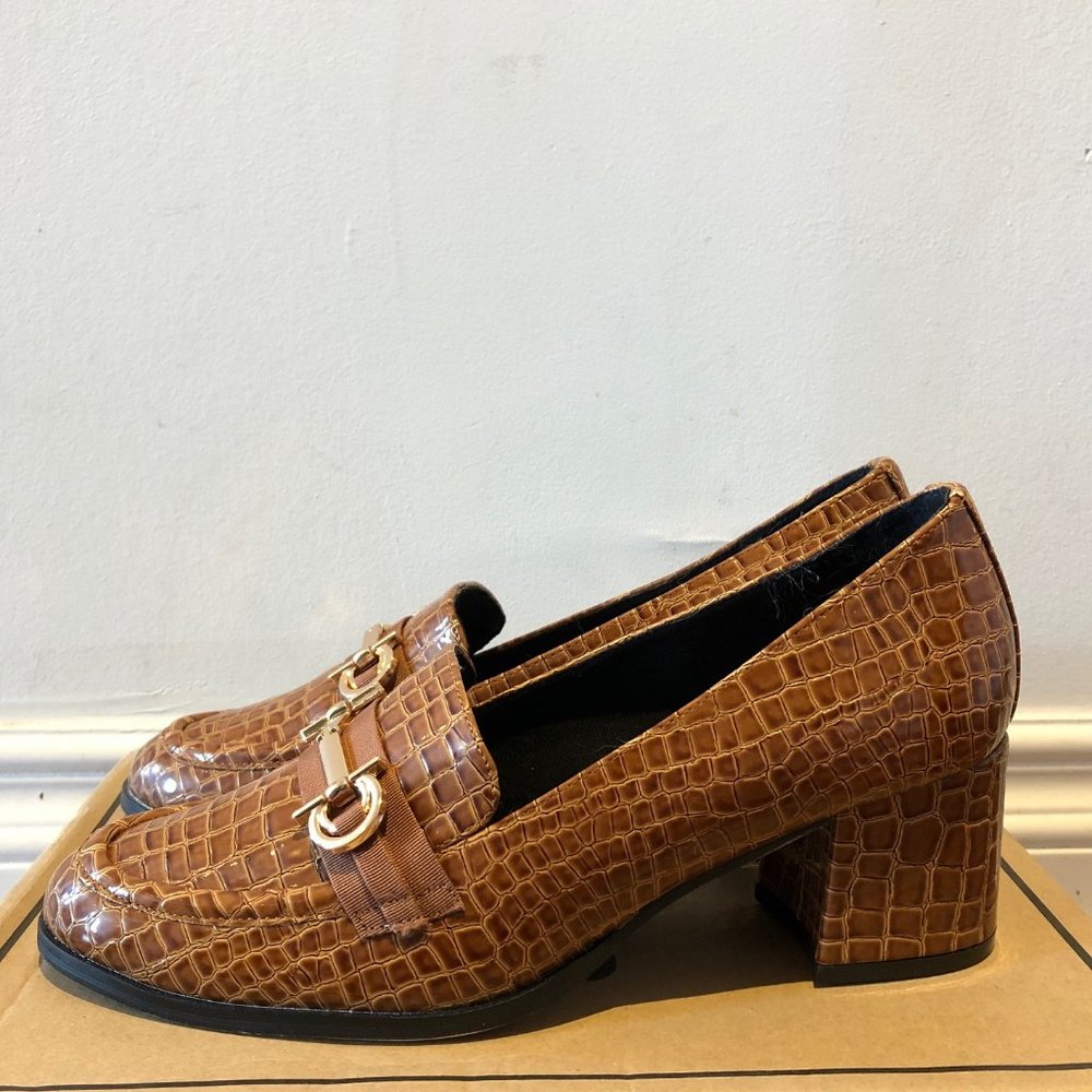 ASOS Leather Mid-Heel Loafer